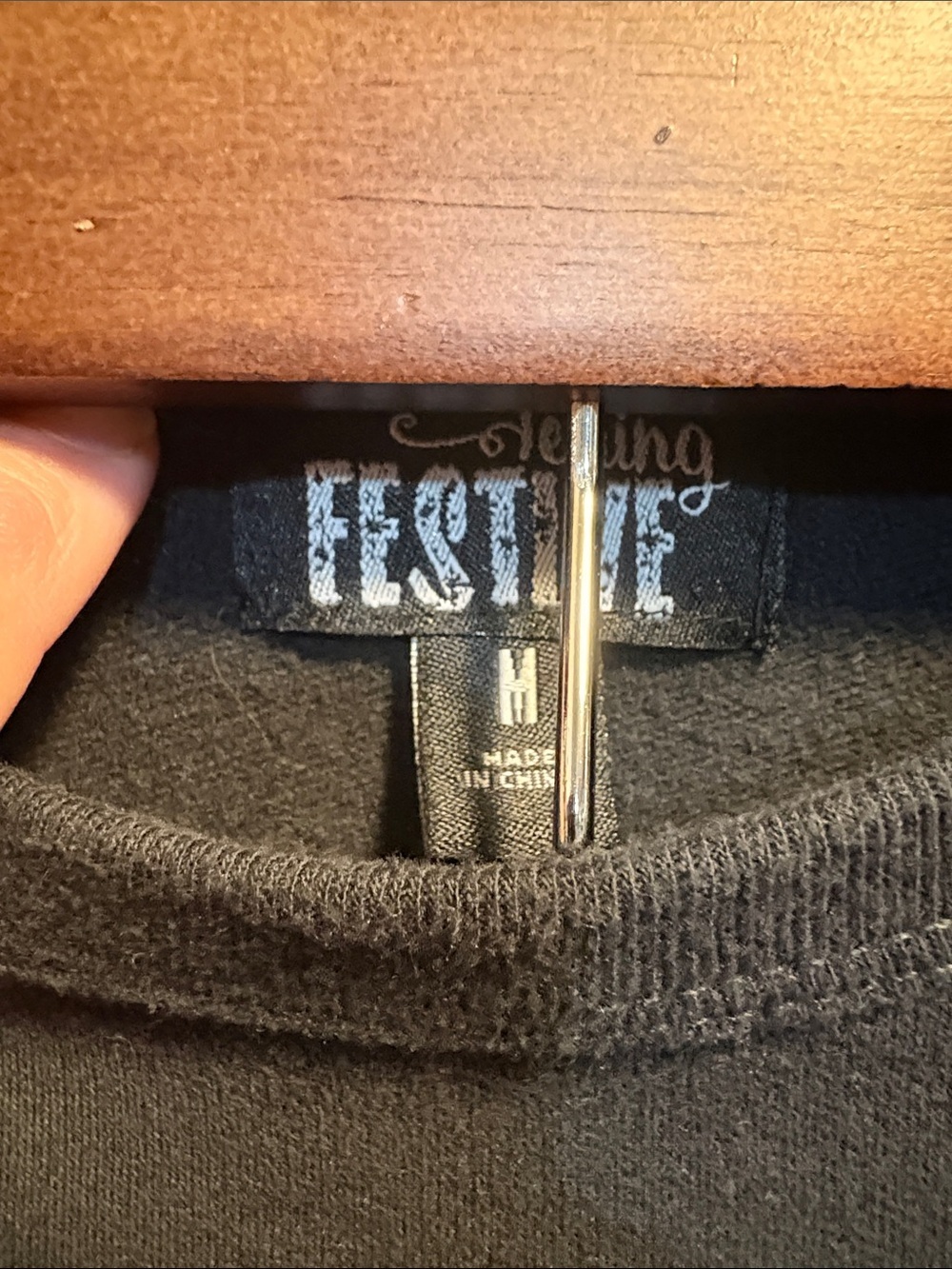 Black 'Fierce & Festive' Tiger Graphic Crewneck Sweatshirt - Picture 3 of 4